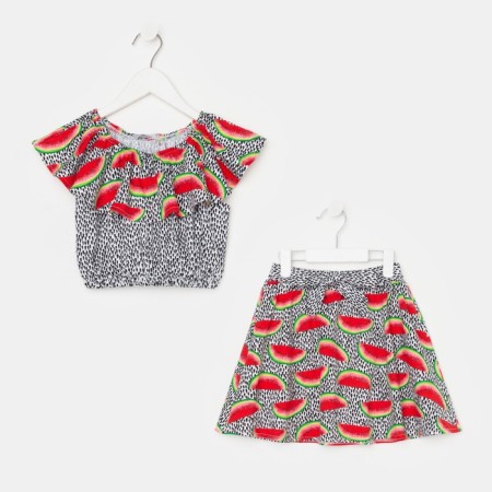 Suit for girls, white color, height 134 cm-5