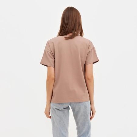 Women's T-shirt Minaku "Confident" Beige color, river 42-3