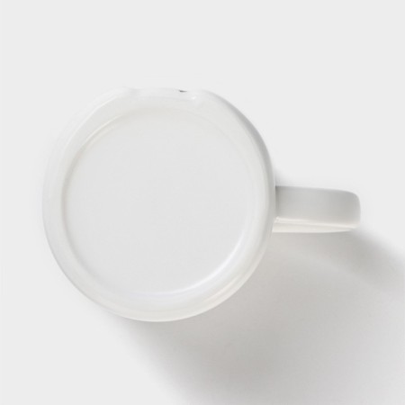 Ceramic mug with a spoon "Panda", 350 ml, white color-6