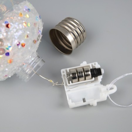 Fir -tree ball "Acorch", batteries, 4 LED, glow warm white-2