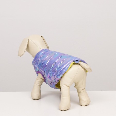 Dog jacket two -sided with a weight, size 10 (DS 25, OG 34, Osh 24), purple/yellow-2