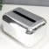 Casket Plastic for napkins "Smooth angles. Silver" 10x12x18 cm
