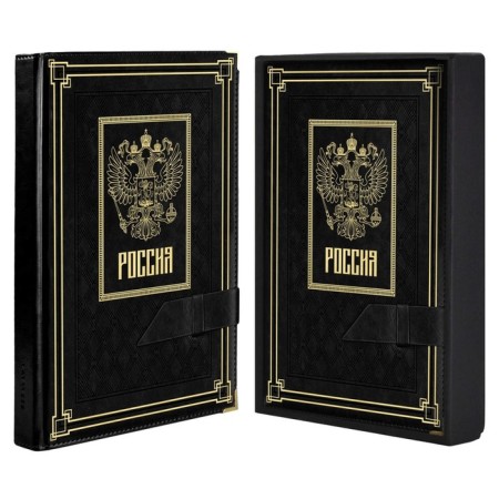 Diary half -dated A5+, 192 leafs Escalada, firm binding with foam, artificial leather "Siff", pancake embossing, metal corners, foil embossing, cream offset 80 g/m², black