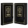 Diary half -dated A5+, 192 leafs Escalada, firm binding with foam, artificial leather "Siff", pancake embossing, metal corners, foil embossing, cream offset 80 g/m², black