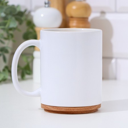 Cover-Cover for a mug "Beloved Mom", Beech, D 80mm-2
