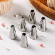 A set of pastry troops, d = 1 cm, 6 pcs, form mix