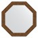 Mirror in the baguette frame, vignette aged bronze 56 mm, 55x55 cm
