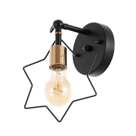 Bra "star" E27 40W black 15x17x26 cm-3