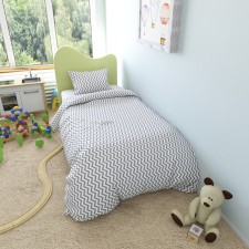 Crystick, size 145 × 210 cm, zigzag print, gray color