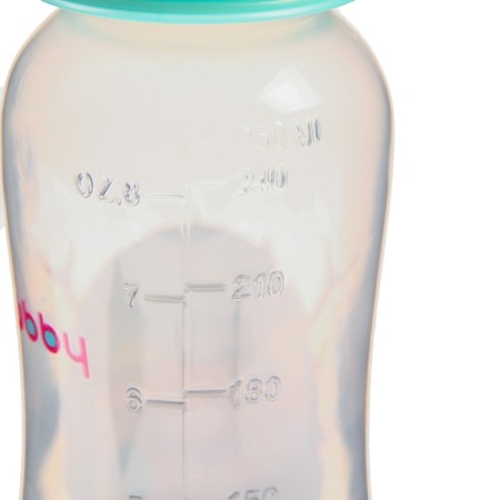 A bottle for feeding, a classic throat, with silicone nipple, from 0 months, 250 ml.-8