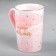 Ceramic mug "#SUPER MOM", 350 ml, pink marble color