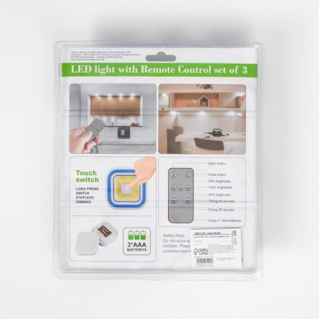 Nightlight with LET LED FDD (set of 3 lamps and remote control) 3xaa 3x20x23 cm Risalux-2