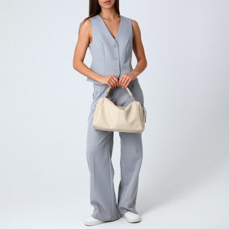 Board-sacking bag, long belt, beige color-9