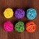 Decorative ball from the vine, set of 6 pcs., Size 1 pc. - 3 cm, color mix