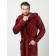 Male robe with a hood, size 54, burgundy color