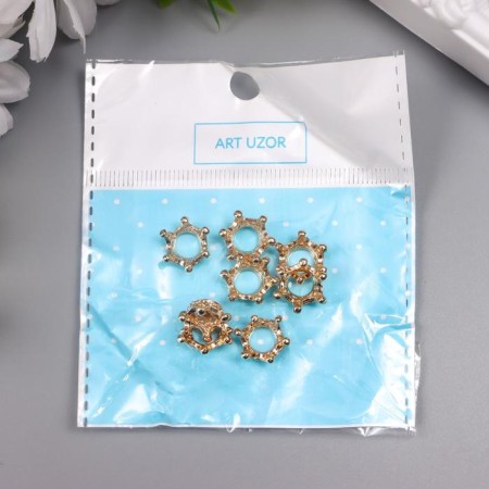 Decor for creativity Metal "Crown" gold 0.6x1.3x1.3 cm-3