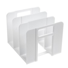 Vertical paper tray, 3 compartments, Erichkrause Techno Classic, White