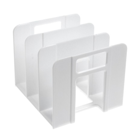 Vertical paper tray, 3 compartments, Erichkrause Techno Classic, White