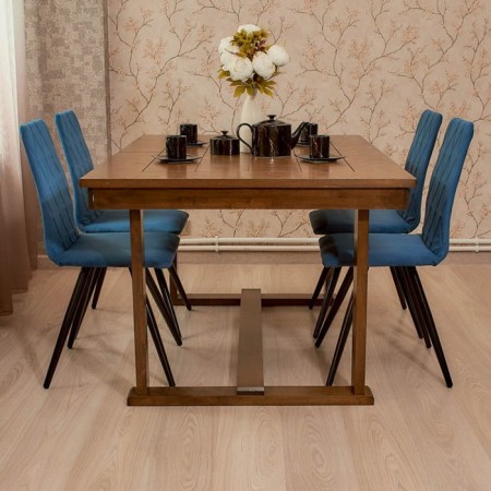 Dining stool Polini Home Rio SM, Blue-Cherine Color-8