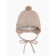 A cap on ties with a pompom Children's Amarobaby Pure Love Cutie, with a lining, size 42-44 cm, beige color