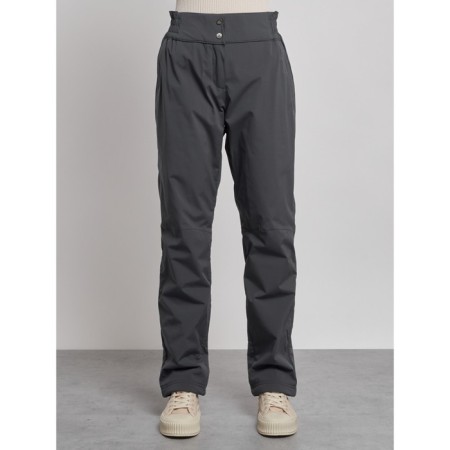 Warmed female trousers, size 50, gray color-9