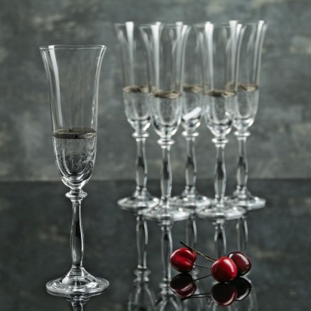 A set of glasses for champagne Bohemia Crystal "Angela", 190 ml, 6 pcs-1