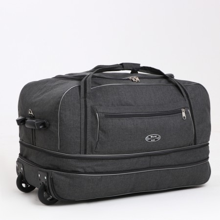 Road bag on wheels, a lightning department, with an increase, an outer pocket, the color is gray-2