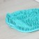 Silicone massage rug for washing legs and body, on suction cups, blue color