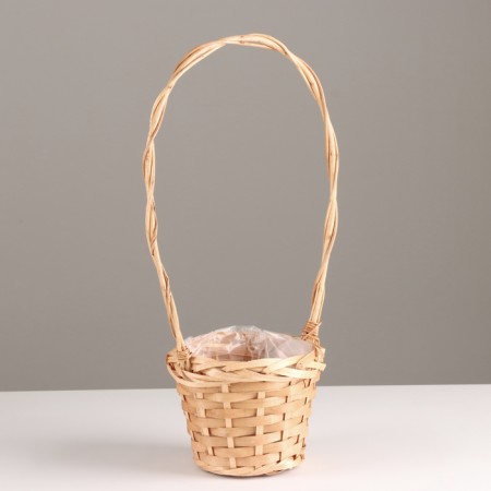 Wicker basket, d15x13xh42cm, natural, willow