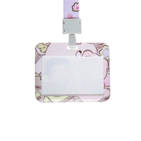 Badge horizontal external size 10 x 7.8 cm. Interior size 5.2 x 8.2 cm, tape 42 cm, with the pattern "Baby"