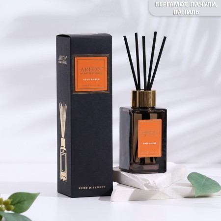 Fragrant Diffusor for the House Aron Sticks Premium, 85 ml, "Gold Amber"