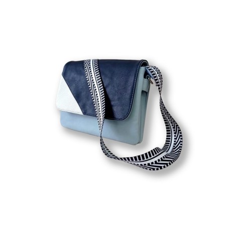 Women's bag Berta Blue-white-blue