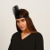 New Year's casting on the head with a pen, black color, for the new year