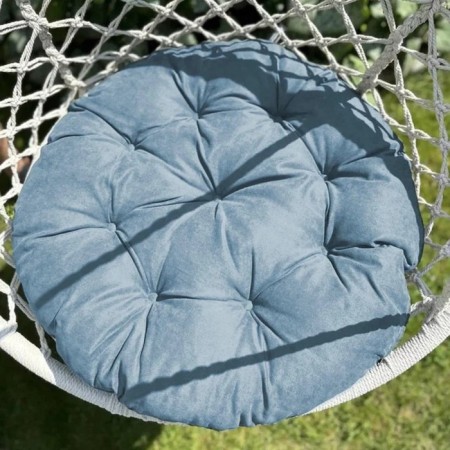 Pillow for swing "Tina", diameter 60 cm, blue color-2