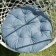 Pillow for swing "Tina", diameter 60 cm, blue color