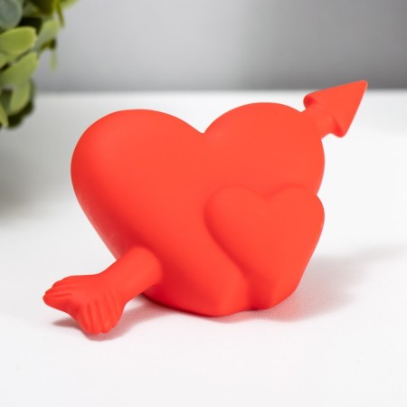 Night -bend two hearts LED red 5x10.5x5 cm Risalux