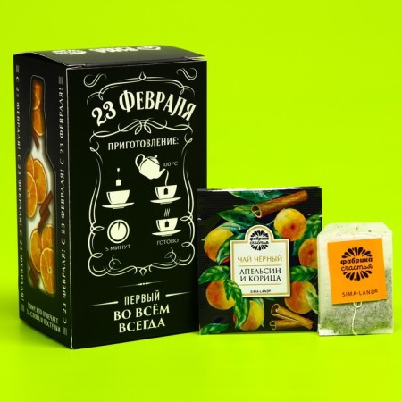 Black tea "Cool man": orange and cinnamon, 25 bags of x 1.8 g. (18+)-1