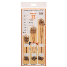 A set of steel leads AFW, 1x19 threads, diameter 0.41 mm, test 21 kg, 15-20-25 cm, 30 pcs.