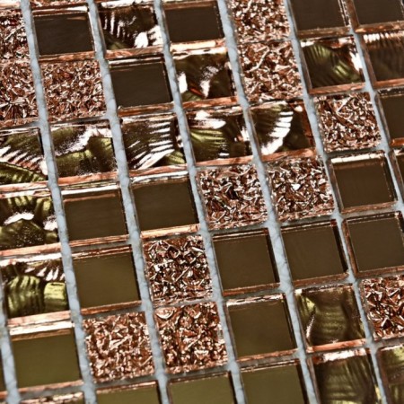 Glass mosaic Bonaparte Mirror Bronze, 300x300x4 mm-2