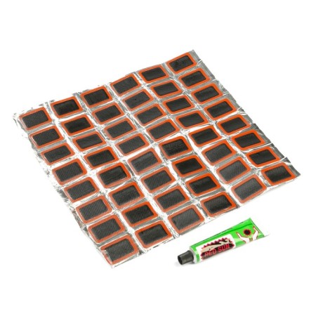 Rubber patching for tire repair, set 48 pcs