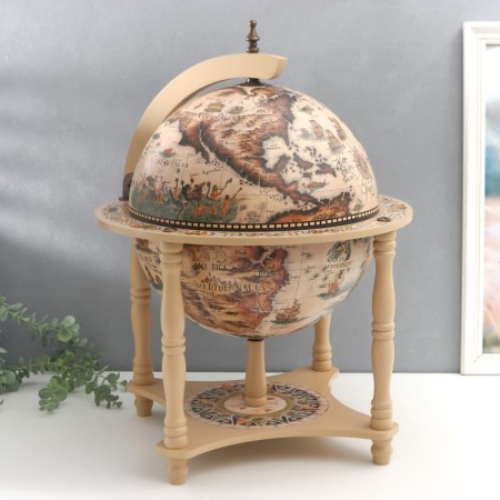 Globus bar is decorative, sand color 43x33x33 cm-3