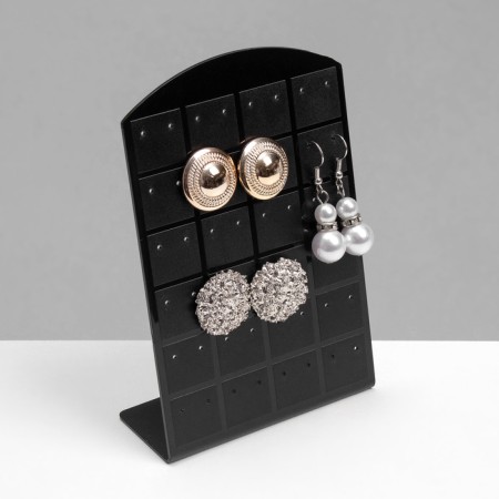 Earrings stand, 24 pairs, 8 × 2 × 13.5 cm, black color-1