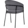 Chair on a metal frame Leo Metal/velor, black/anthracite 56x52x80 cm