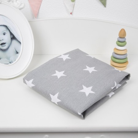 Sheet on the elastic band "Stars on the gray", size 60x120 cm-5