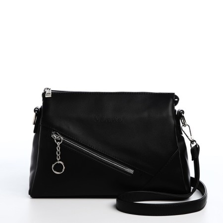 Bag Cross-Bodi with a zipper, black color