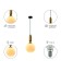 Overnight lamp Rivoli Agnes 1he14, 40 watts Ceiling ball