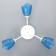 Six 3x15W E27 White-blue 50x15x15cm Bayerlux