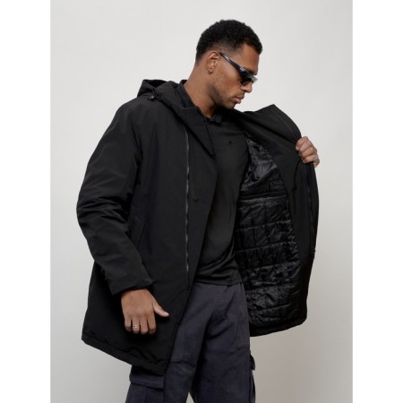 Male pouring park demi -season, size 56, black color-13