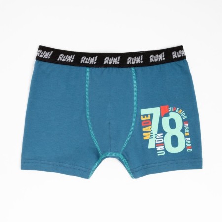 Panties for a boy (boxers), jeans color, height 134 cm