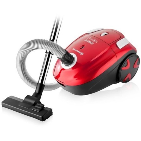 Vacuum cleaner Brayer BR4221, 2000/380 W, dry cleaning, 2.5 l, black and red